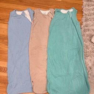 Kyte BABY Sleep Bags in Blue, Beige, and Teal-Size medium 1.0tog